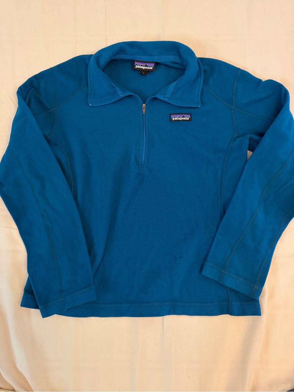 Patagonia women’s Teal Blue Quarter-Zip Fleece Pullover